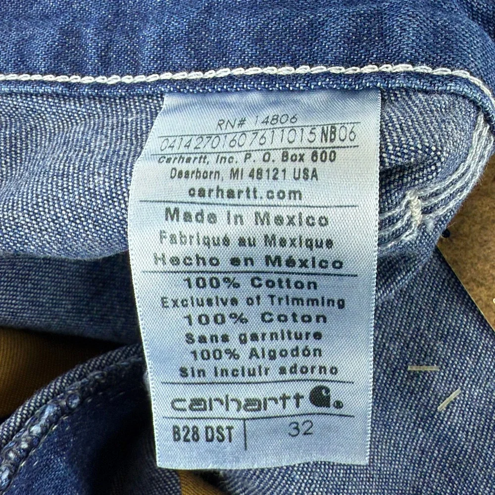 Carhartt Original Fit Denim Jean Work Shorts Mens 32 B28 DST Darkstone NWT